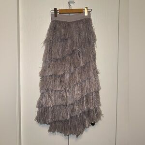 H&M Conscience Exclusive Fringe Skirt